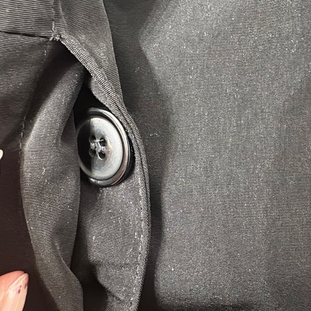 Towne Collection Black Urban Hooded Sleek Contemporary Rain Jacket Womens Large - Picture 13 of 16